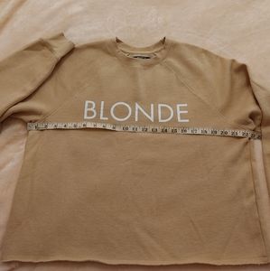 Brunette The Label "blonde" cropped sweatshirt